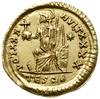 solidus, ok. 430-440, Thessaloniki; Aw: Popiersie cesarza na wprost, D N THEODO SIVS P F AVG; Rw: ..