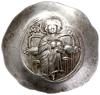 aspron trachy 1185-1195, Konstantynopol; Aw: Maria Dziewica w nimbusie siedząca na tronie na wpros..