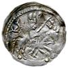 denar, po 1166 roku; Aw: Książę na koniu w prawo, trzymający proporzec przed sobą, za nim litera A..