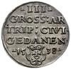 trojak 1538, Gdańsk; końcówka napisu na awersie PRVSS i przerywniki w formie krzyżyków; Iger G.38...