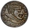 trojak 1590, Ryga; rzadki typ monety z dużą głową króla; Iger R.90.2.c (R2), Gerbaszewski 17; paty..