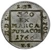 grosz srebrny 1766, Warszawa; Plage 215; bardzo ładny