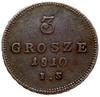 3 grosze 1810 IS, Warszawa; Iger KW.10.1.a, Plag