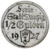 1/2 guldena 1927, Berlin; Koga; CNG.II.a, Jaeger D.6, Parchimowicz 59d; wybite stemplem lustrzanym..