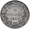 2 guldeny 1851, Frankfurt; Dav. 642, AKS 5, Thun