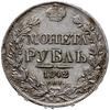 rubel 1842 СПБ АЧ, Petersburg; odmiana z 8 gałązkami laurowymi w wieńcu; Bitkin 184, Adrianov 1842в