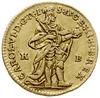 dukat 1738 K-B, Krzemnica; Fr. 171, Her. 165, Huszár 1586; złoto 3.45 g; małe zapiłowanie na obrze..