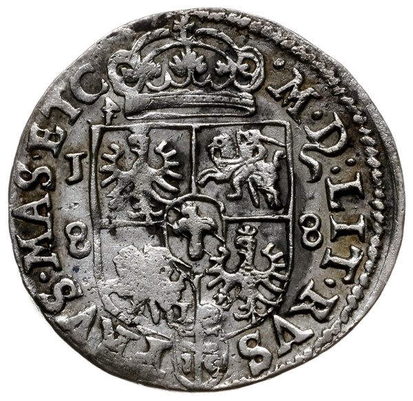 trojak 1588, Olkusz; Aw: Duża głowa króla, w oto