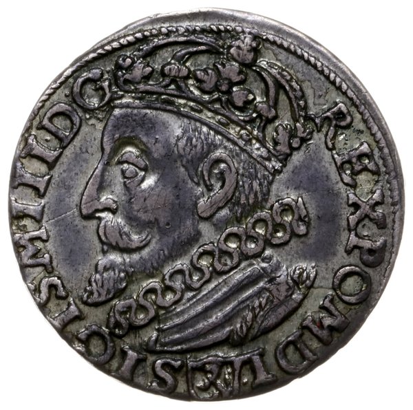 trojak 1601, Kraków; popiersie króla w lewo; Ige
