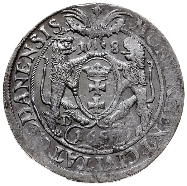 ort 1657, Gdańsk; większa głowa króla; CNG 287.I