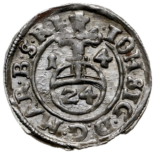 grosz 1614, Drezdenko; odmiana z mniejszym jabłk