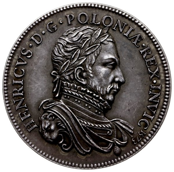 XIX-wieczna odbitka medalu z 1573 r. wybitego we Francji z okazji wyboru Henryka na króla Polski