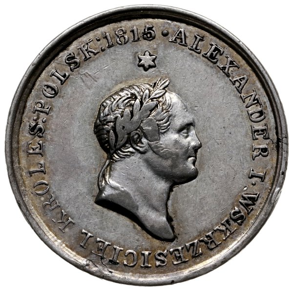 medal z 1826 roku wybity dla upamiętnienia cara Aleksandra I