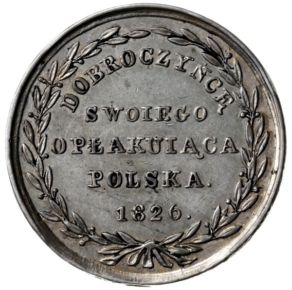 medal z 1826 roku wybity dla upamiętnienia cara 