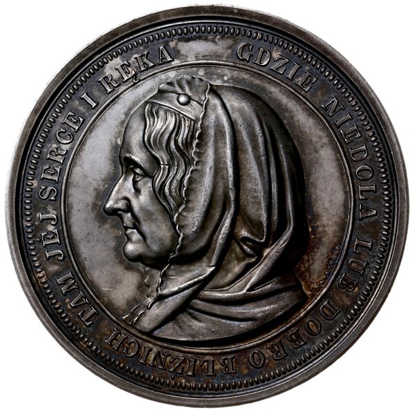 medal z 1867 r. autorstwa Karola Radnitzky’ego wybity nakładem Gminy Kraków w podzięce Zofii hrabinie  Potockiej