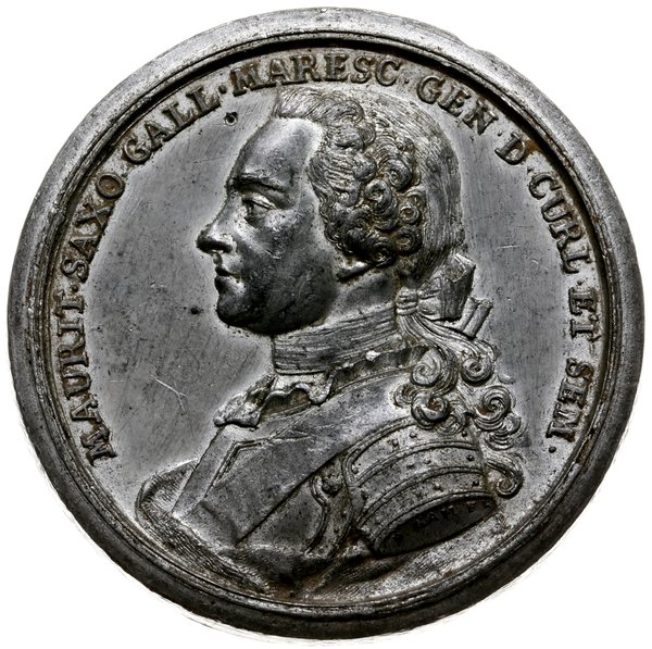 medal z 1750 r. sygnowany DE KAM FE wybity we Francji