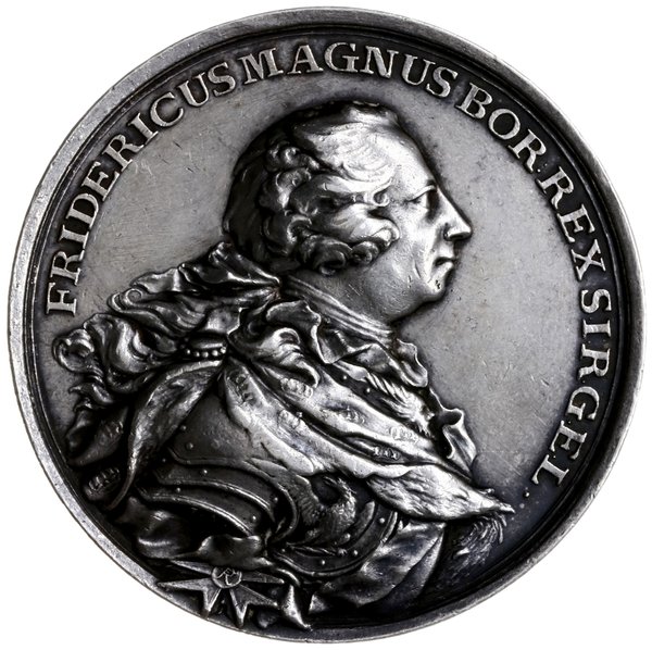 medal z 1760 r. autorstwa Jakuba Abrahama wybity z okazji bitwy pod Legnicą (15.08.1760)