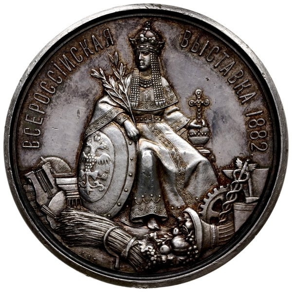 medal z 1882 r. autorstwa L. Steinmana i A. A. Grilichesa wybity z okazji wystawy wszechrosyjskiej  w Moskwie