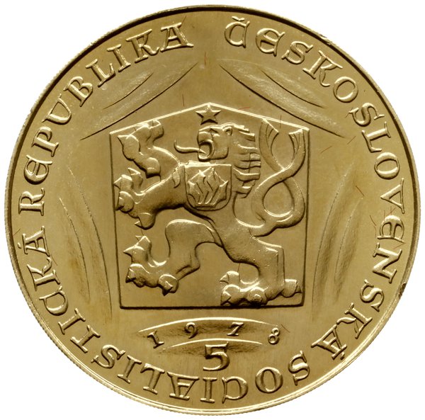 komplet złotych monet kolekcjonerskich z 1978 roku o nominałach 1, 2, 5 i 10 dukatów