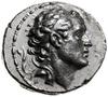 tetradrachma ok. Antiochia ad Orontem; Aw: Głowa Seleukosa w prawo; Rw: Apollo siedzący na kamieni..