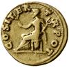 aureus, ok. 70 r., Rzym; Aw: Głowa cesarza w prawo, IMP CAESAR VESPASIANVS AVG; Rw: Pax siedząca  ..