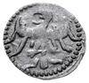 denar koronny po 1404, mennica Wschowa; Aw: Orzeł heraldyczny na wprost, z podniesionymi skrzydłam..