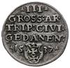 trojak 1537, Gdańsk; popiersie króla w czepcu i koronie, końcówka na awersie TO PRVSSI, na rewersi..