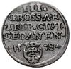trojak 1538, Gdańsk; popiersie króla w czepcu i koronie, końcówka napisu PRVSS; Iger G.38.1.g (R1)..