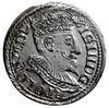trojak 1598, Olkusz; głowa króla z krótką brodą i koroną z wysokim rondem, na awersie napis  SIG I..