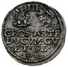 trojak 1598, Mitawa; kryza pojedynczej grubości, na awersie kropki po MONE i ARG; Iger KuW.98.1.f/..