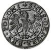 szeląg 1573, Gdańsk; moneta wybita w czasie bezkrólewia po śmierci Zygmunta Augusta, jednakże z ty..