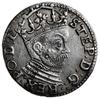 trojak 1585, Ryga; mała głowa króla, rozety po bokach nominału; Iger R.85.1 - nie notuje odmiany z..