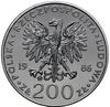 200 złotych 1986, Szwajcaria; Jan Paweł II; Parchimowicz 316e; srebro 28.27 g; nakład tylko 32 szt..