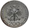 200 złotych 1986, Szwajcaria; Jan Paweł II; Parchimowicz 316f; srebro 28.22 g; nakład tylko 75 szt..