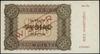 1.000 złotych 1945; seria zastępcza Dh, numeracja 1234567, czerwony ukośny nadruk “WZÓR”  i pionow..
