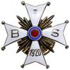 odznaka pamiątkowa 7. Batalionu Sanitarnego, jednoczęściowa, na stronie odwrotnej  państwowa punca..