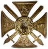 odznaka pamiątkowa 17 Niżno Gorodskiego Pułku Dragonów Cesarskich, jednoczęściowa, brąz złocony  i..