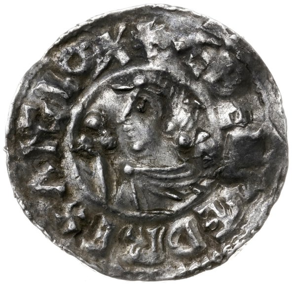 denar typu crux, 991-997, mennica Winchester, mincerz Toca