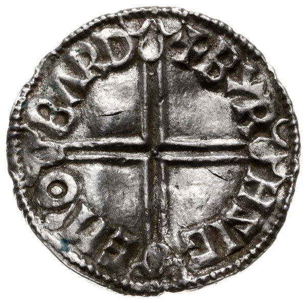 denar typu long cross, 997-1003, mennica Barnstaple, mincerz Birhsige