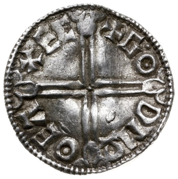 denar typu long cross, 997-1003, mennica Exeter, mincerz Goda