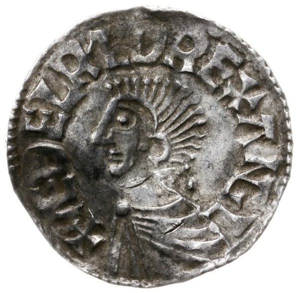 denar typu long cross, 997-1003, mennica London, mincerz Eadwold