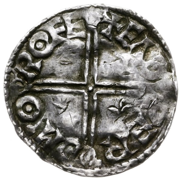 denar typu long cross, 997-1003, mennica Rochester, mincerz Eadwerd