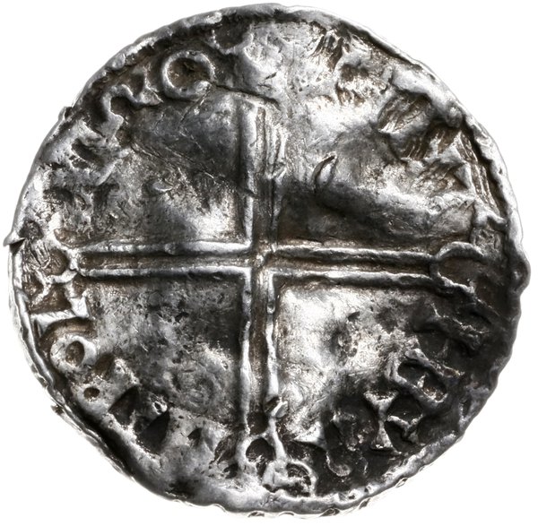 denar typu long cross, 997-1003, mennica Winchester, mincerz Birhtwold