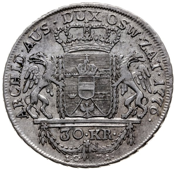 30 krajcarów (dwuzłotówka) 1776, Wiedeń