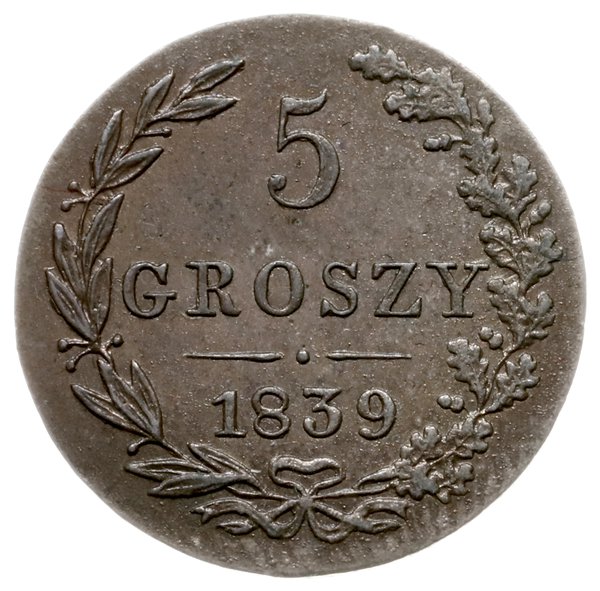 5 groszy 1839, Warszawa