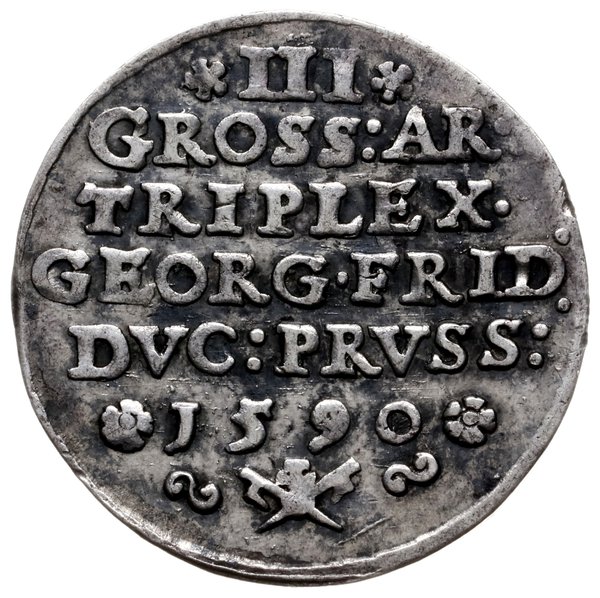 trojak 1590, Królewiec; Iger Pr.90.1.a (R4), Slg