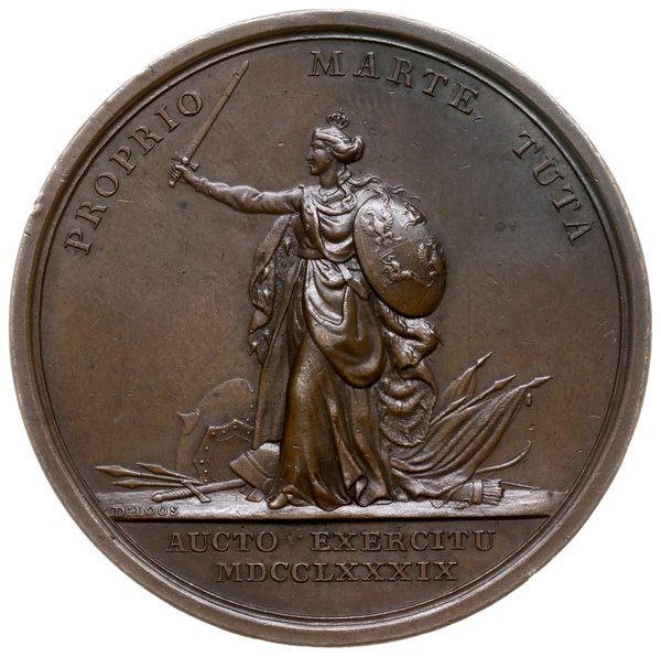 medal z 1789 r. autorstwa Friedricha Loosa ofiarowany królowi przez posła pruskiego Luchesiniego dla upamiętnienia sejmu, który uchwalił powołanie 100-tysięcznej armiii oraz wystawienia pomnika w Łazienkach z okazji setnej rocznicy śmierci Jana III Sobieskiego