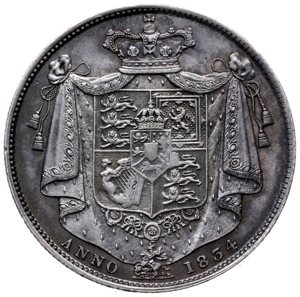 1/2 korony 1834; S. 3834; ładny egzemplarz z pat