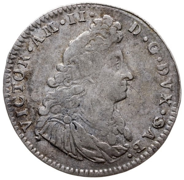 1 lira (20 soldi) 1691, Turyn; srebro 5.97 g, rz