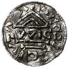 denar 995-1002, mincerz Viga; Krzyż z kółkiem, dwiema kulkami i trójkątem w kątach / Dach kaplicy,..